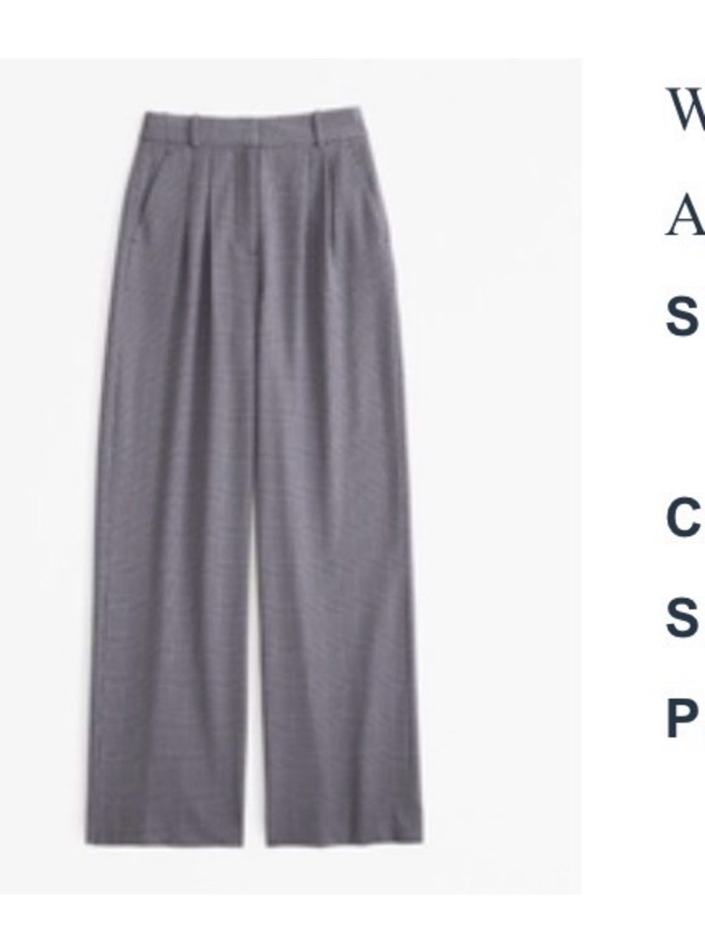 Abercrombie & Fitch Gray Wide-Leg Dress Pants